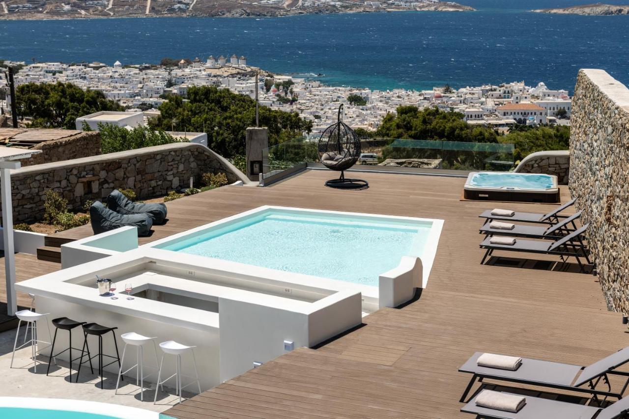 Villa In Mykonos - 6 Bedroom - 1Km From Mykonos Town - Infinity Pool - Sunset View Exterior photo