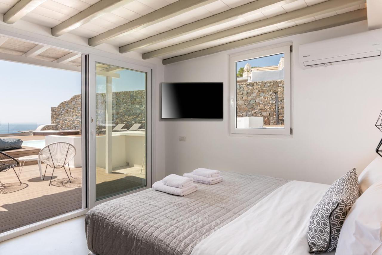 Villa In Mykonos - 6 Bedroom - 1Km From Mykonos Town - Infinity Pool - Sunset View Exterior photo